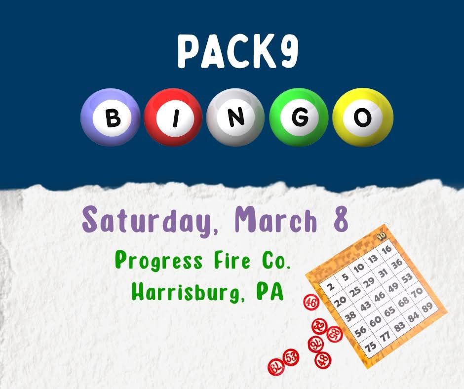 3rd Annual PACK9 Bingo