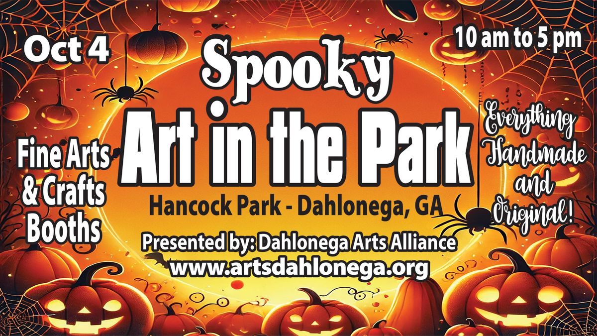 DAA Spooky Art in the Park - Saturday, October 4th, 2024!