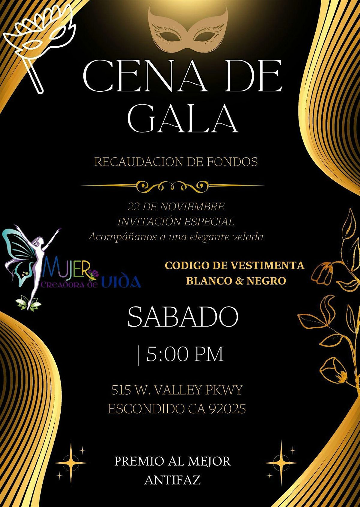 Cena de Gala Mujer Creadora de Vida - Recaudaci\u00f3n de Fondos