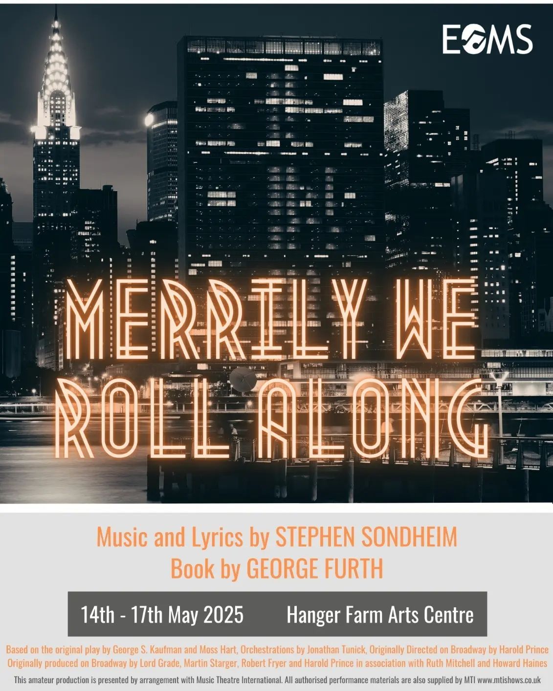 Merrily We Roll Along Information Evening 