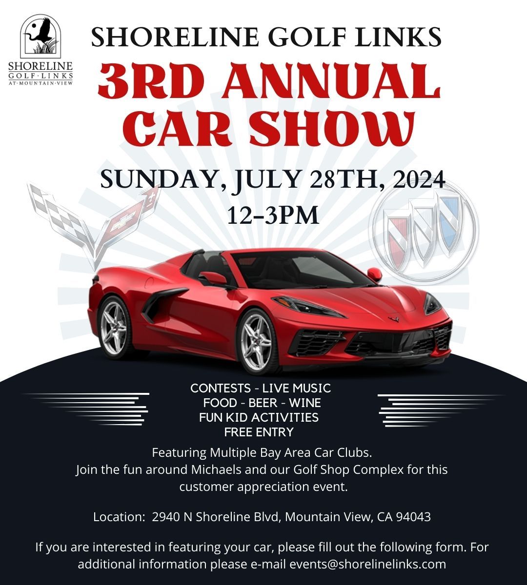 3rd Annual Car Show at Shoreline Golf Links 