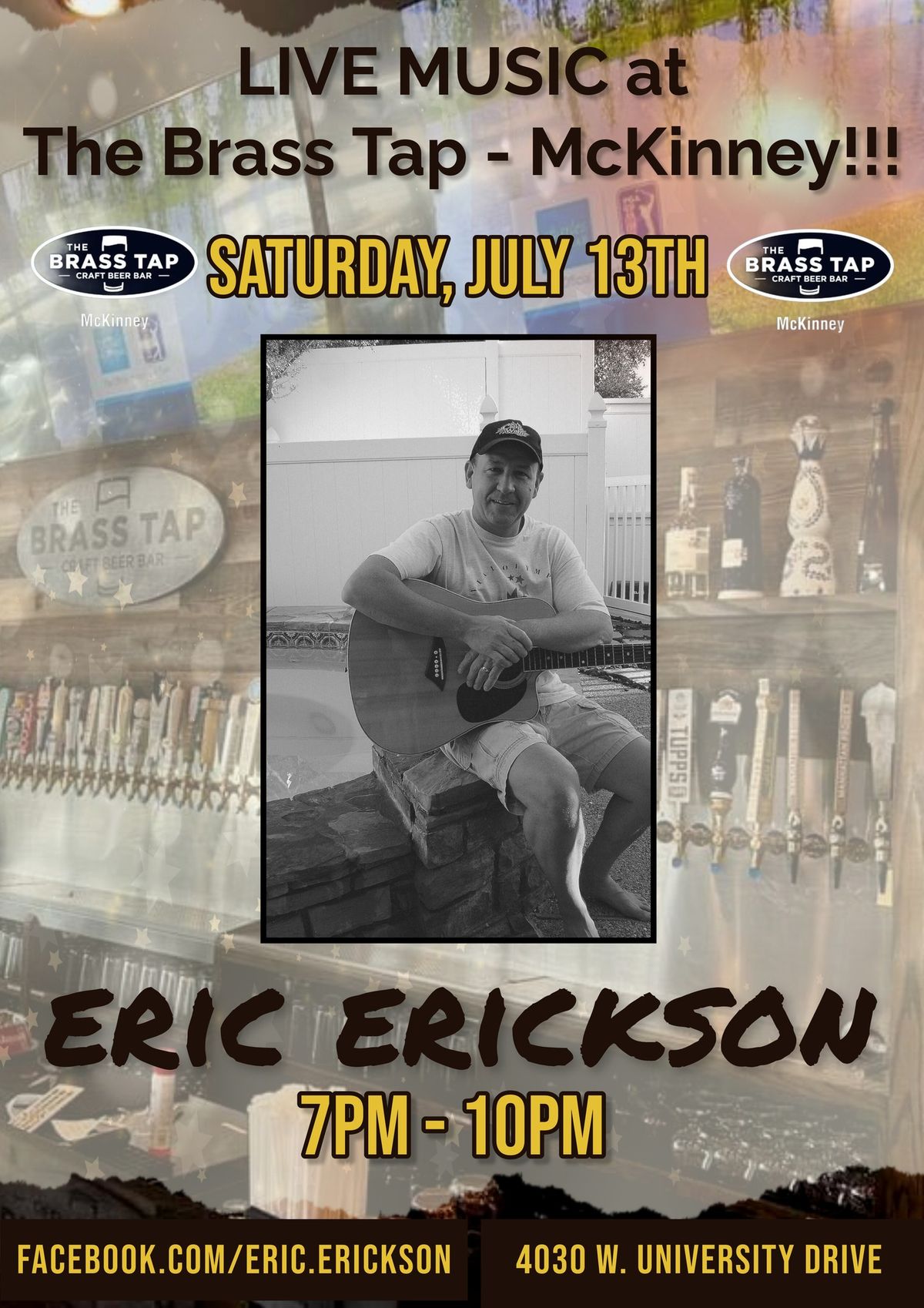 Eric Erickson LIVE at The Brass Tap - McKinney!