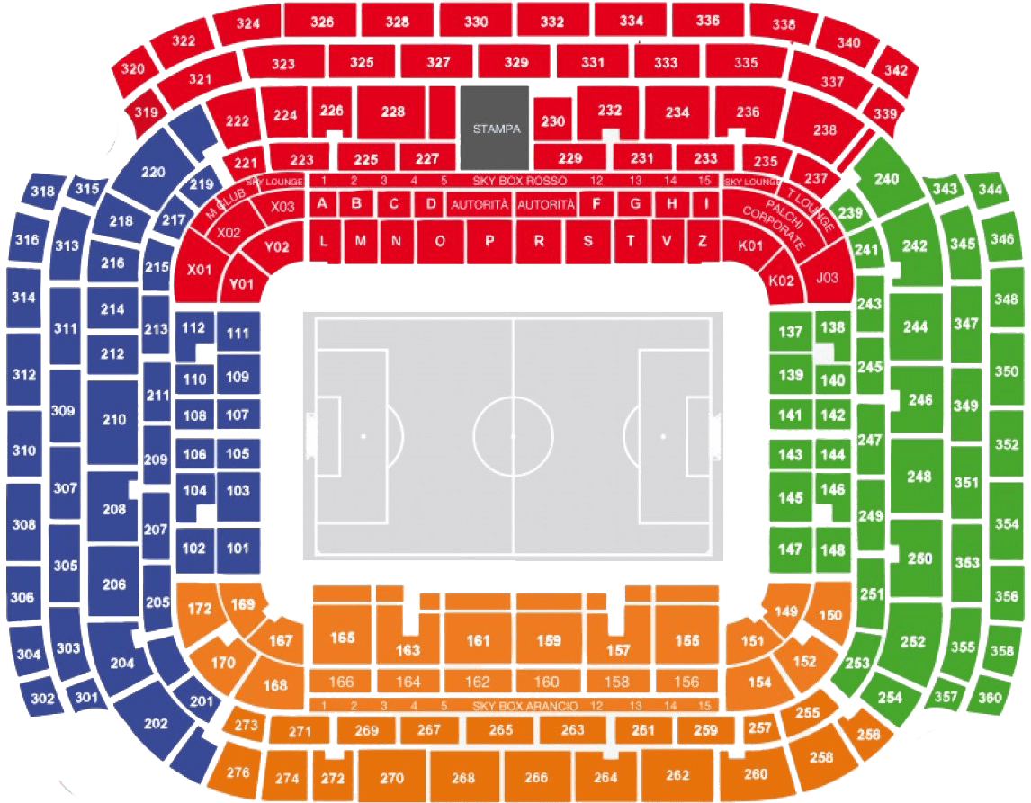 AC Milan vs Inter Milan at San Siro - Milan