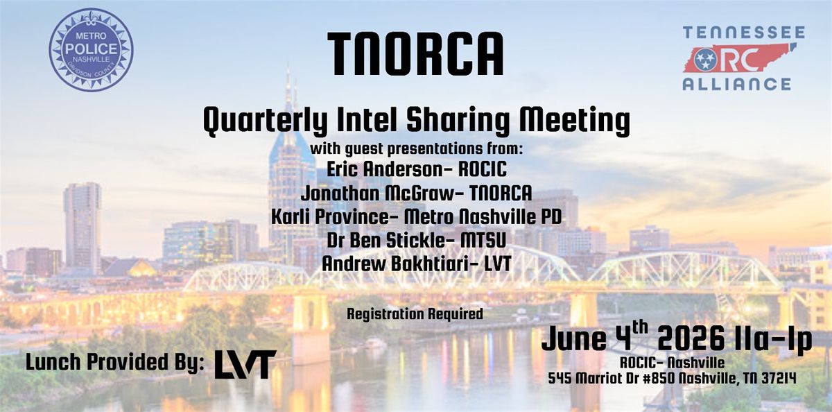 TNORCA Intel Sharing Meeting