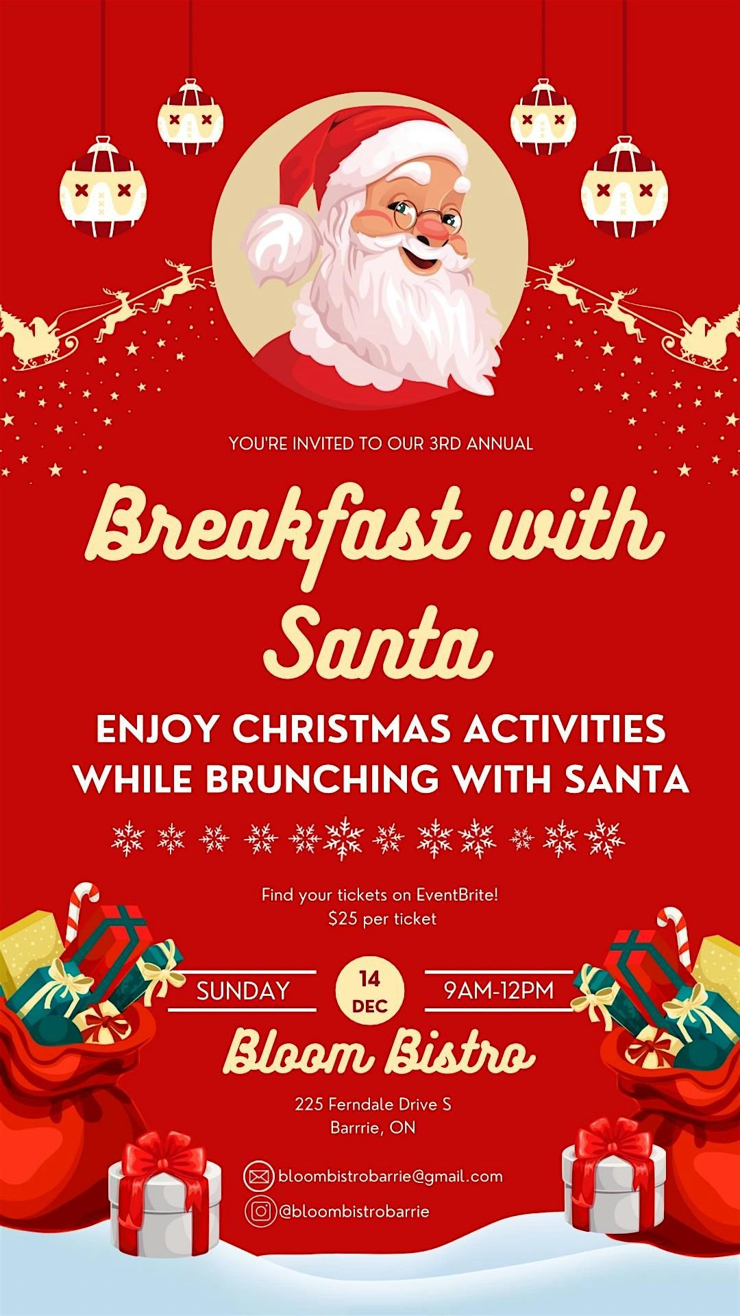 Breakfast With Santa at Bloom Bistro