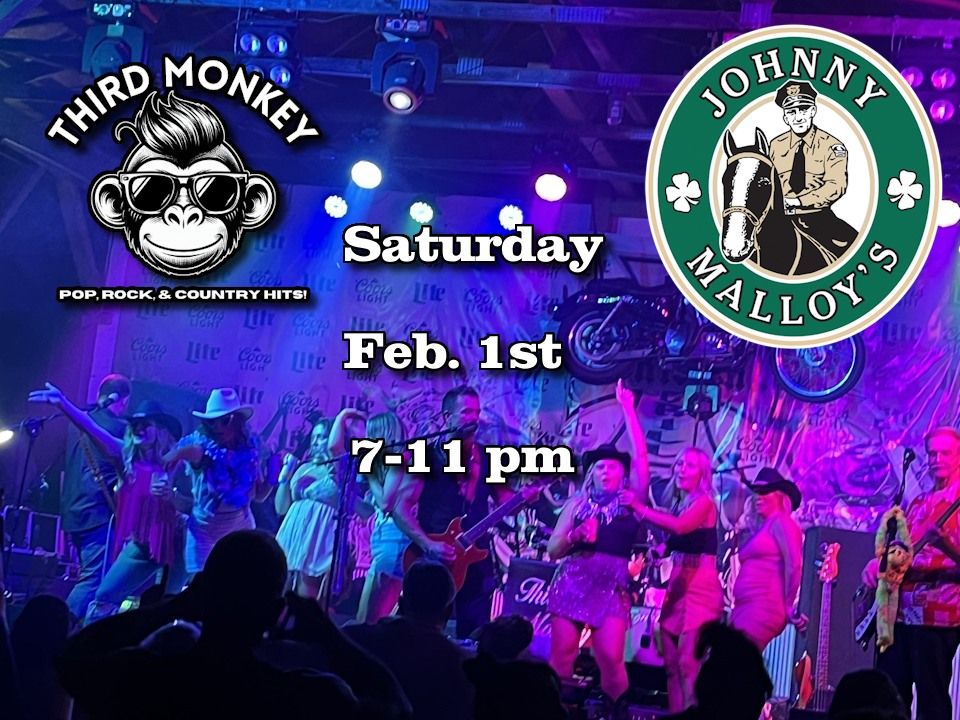 Third Monkey returns to Johnny Malloy's in Medina!