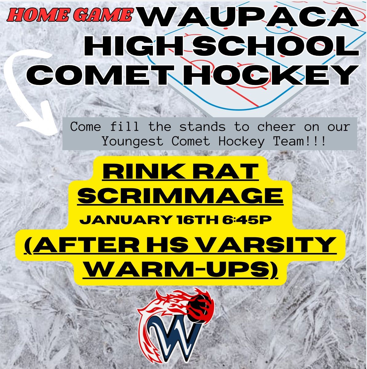 Rink Rat Scrimmage Varsity HS Comets