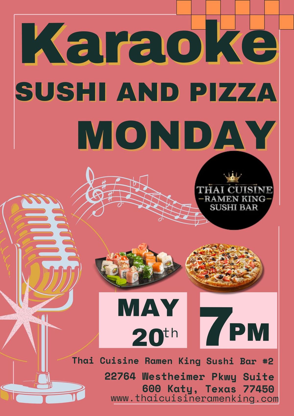 Karaoke, Sushi, and Pizza Monday