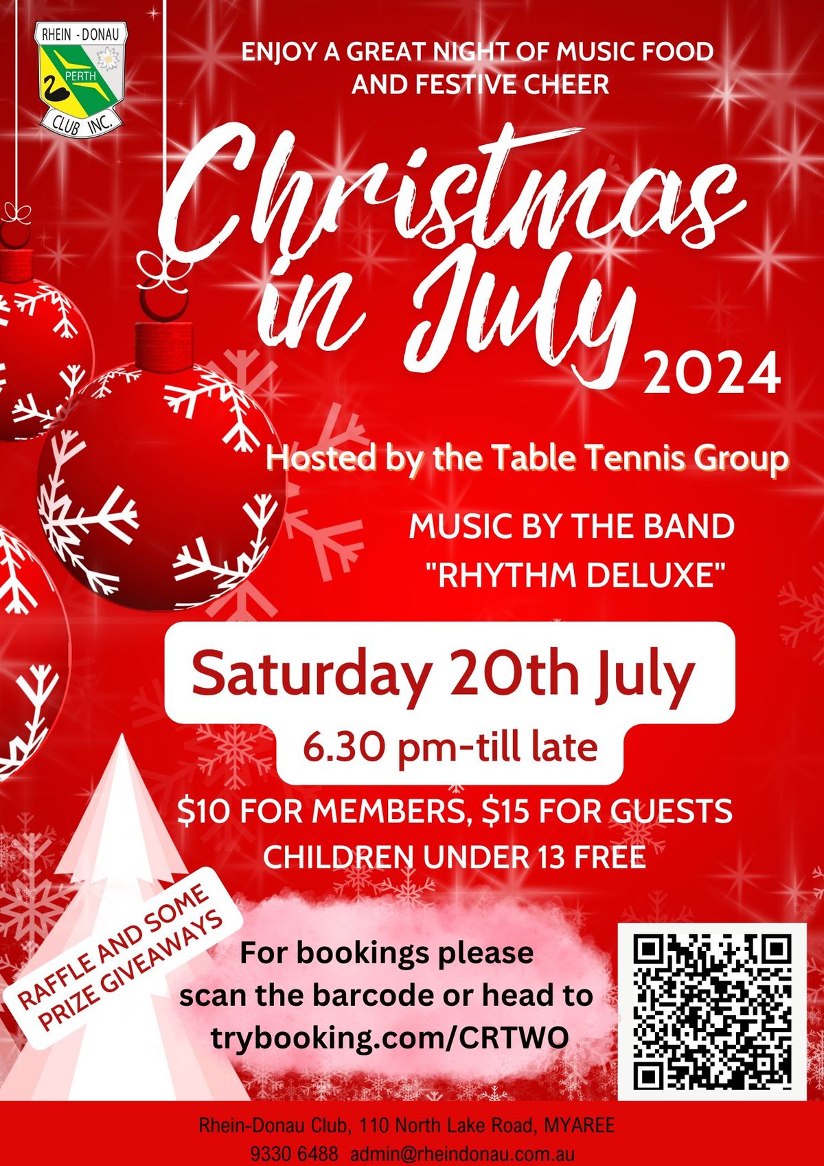 Christmas in July 2024- hosted by the Table Tennis Group