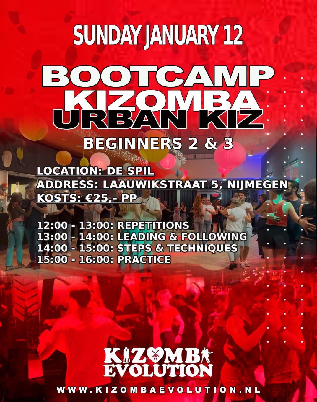 KIZOMBA URBAN KIZ BOOTCAMP BEGINNERS 2 & 3  IN 3 UUR NIJMEGEN