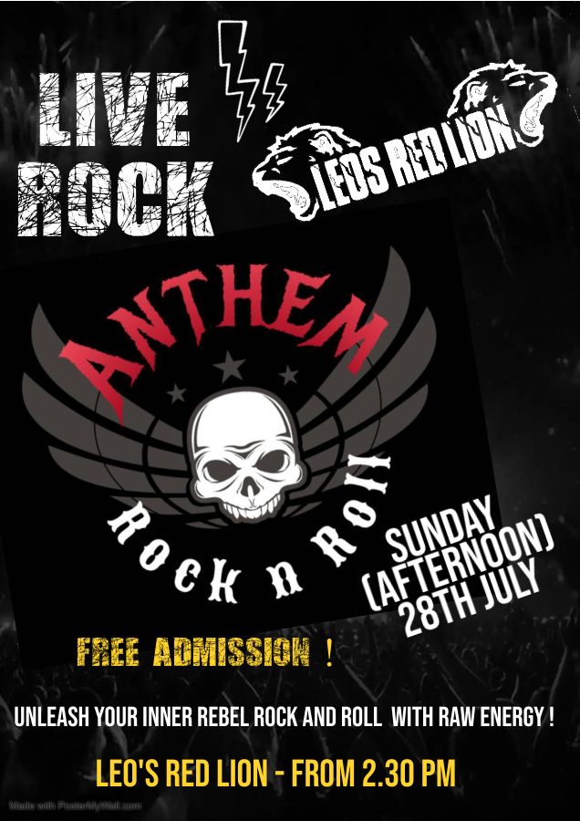 Anthem Live at Leos...Free Entry