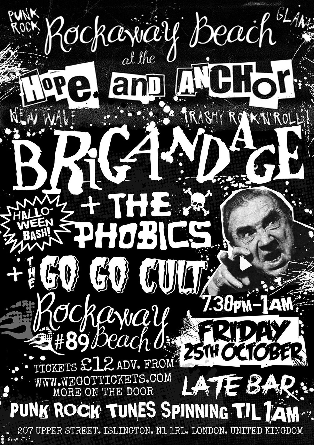 Rockaway Beach #89 Halloween Bash.. Brigandage, The Phobics, The Go Go Cult  