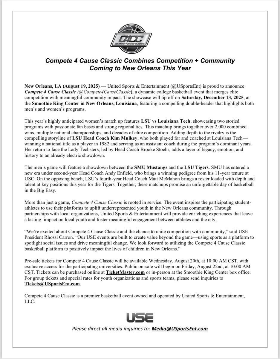 Compete 4 Cause at Smoothie King Center