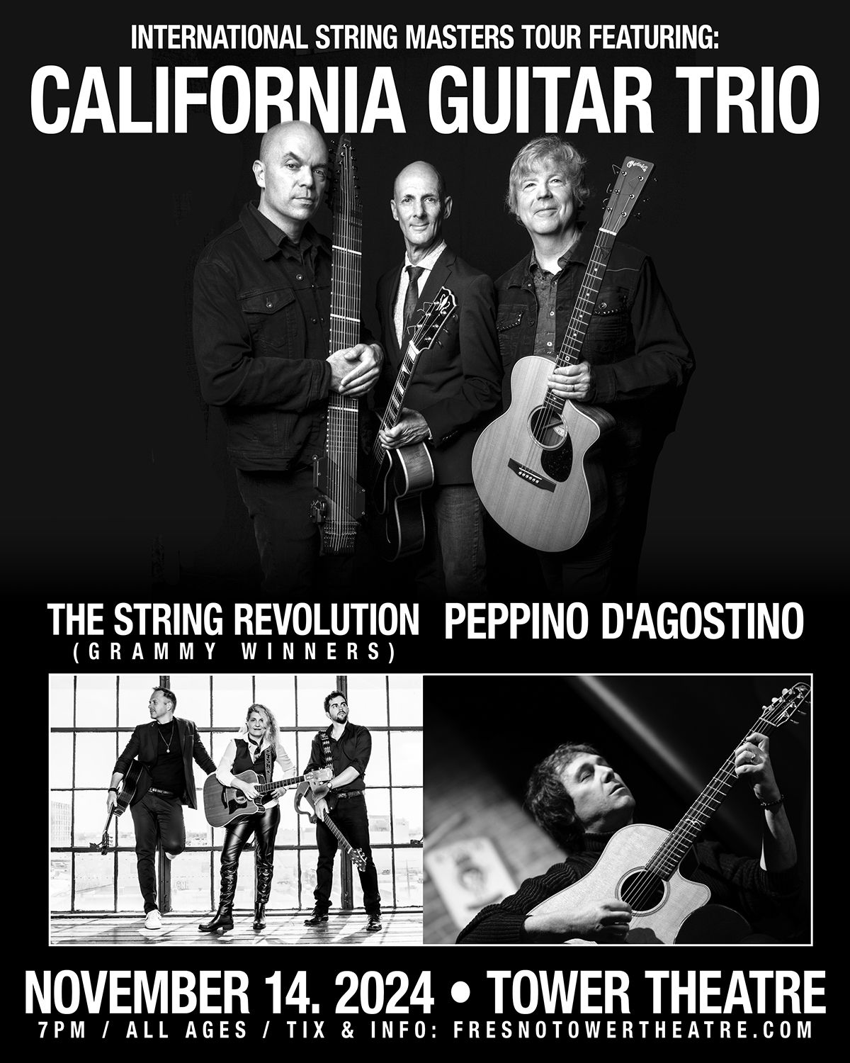 INTL String Masters Tour feat California Guitar Trio, The String Revolution, & Peppino D'Agostino