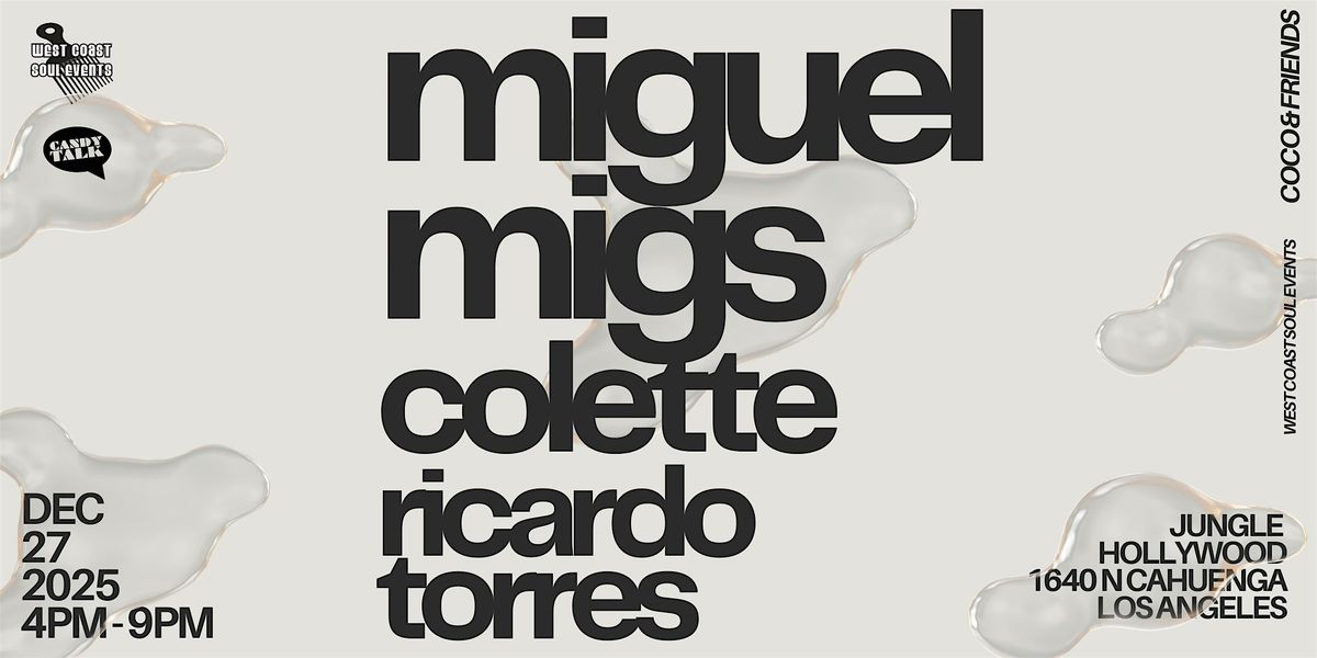 Miguel Migs, Colette and Ricardo Torres at Jungle Hollywood