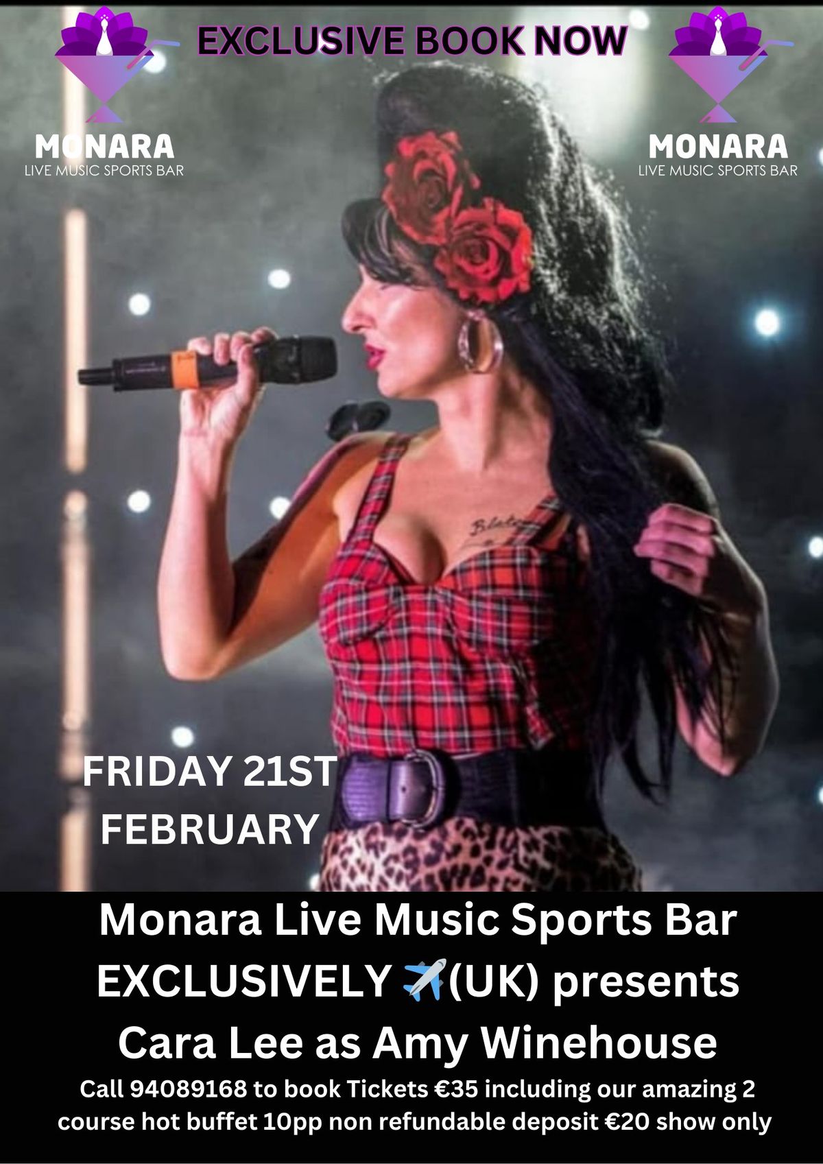 Exclusive to Monara - Cara Lee as Amy Winehouse