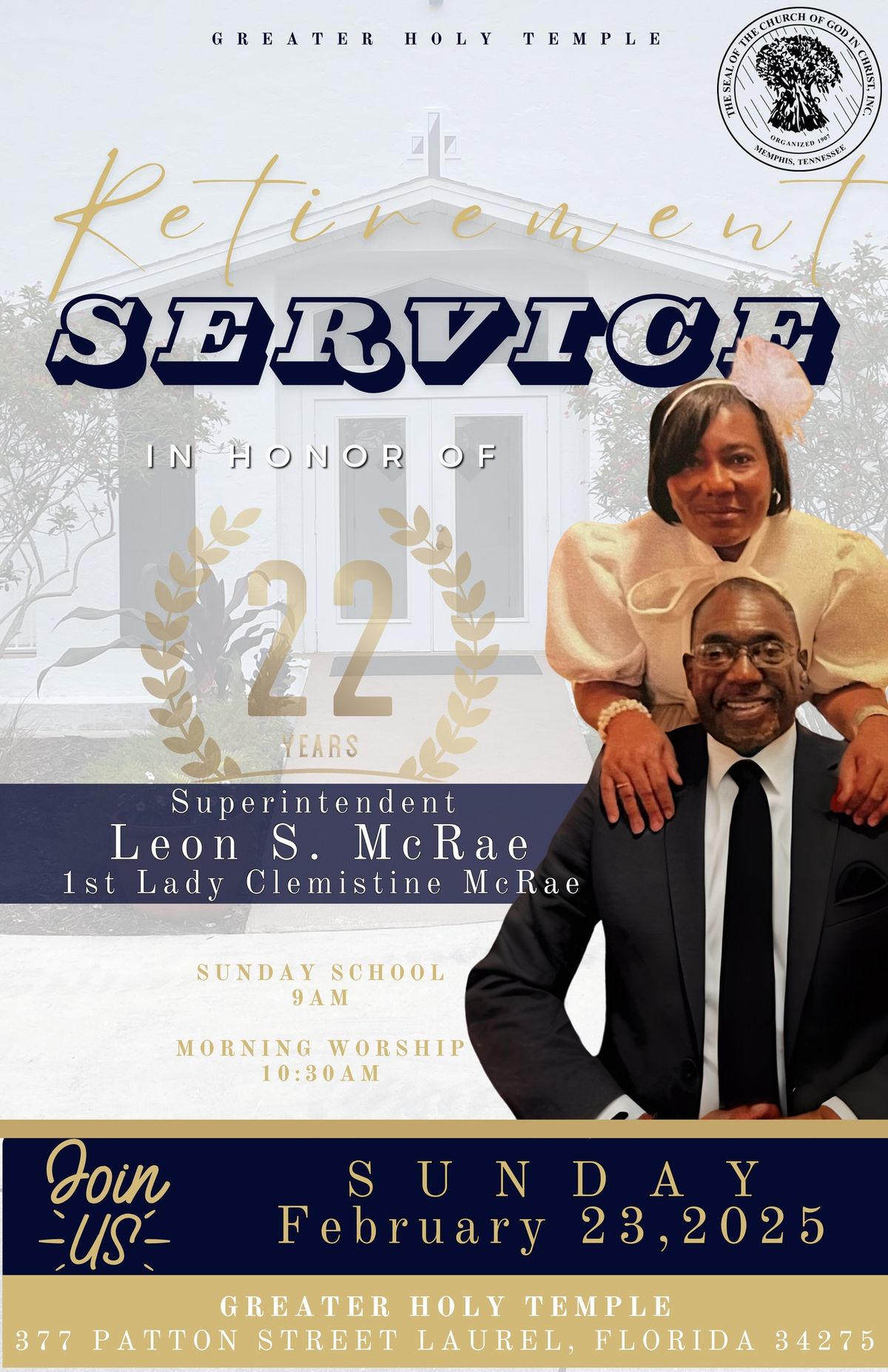 Superintendent Leon S. McRae Retirement Service