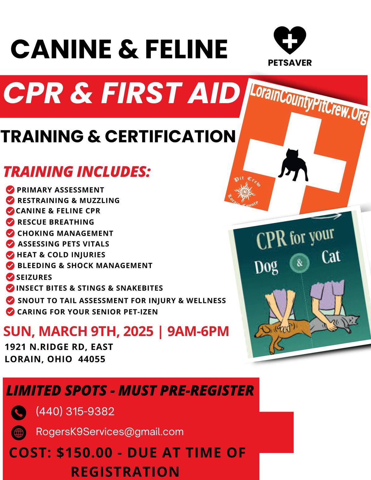 Canine & Feline CPR & First Aid Certification Course