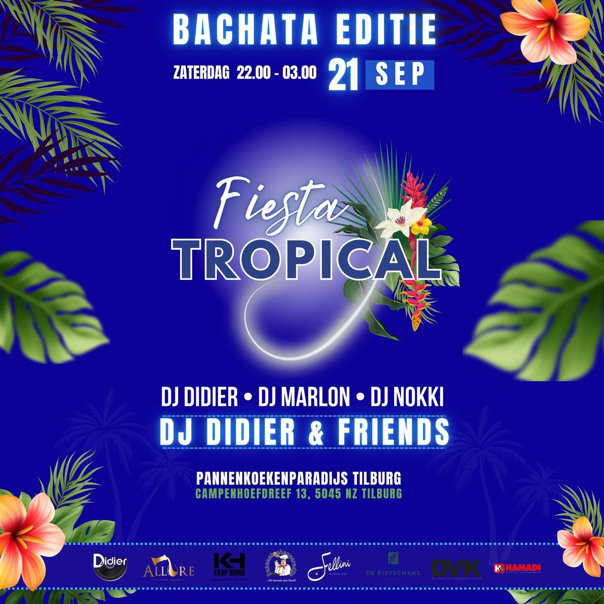 Fiesta Tropical Tilburg Bachata Edition Zat. 21 Sept\ud83c\udf34