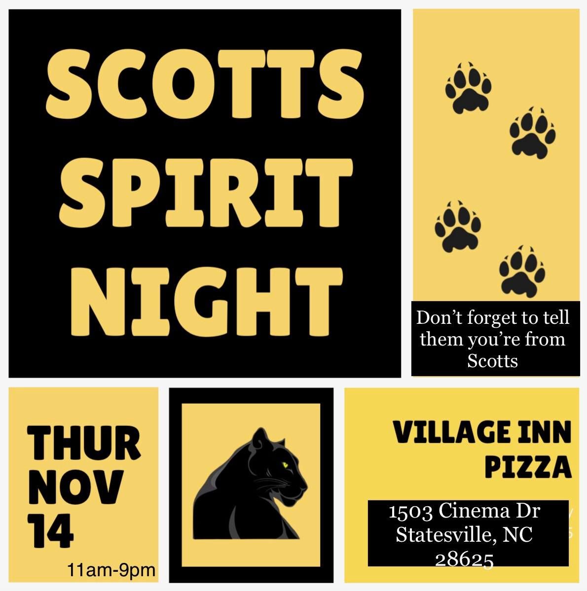 Spirit Night at Village Inn Pizza