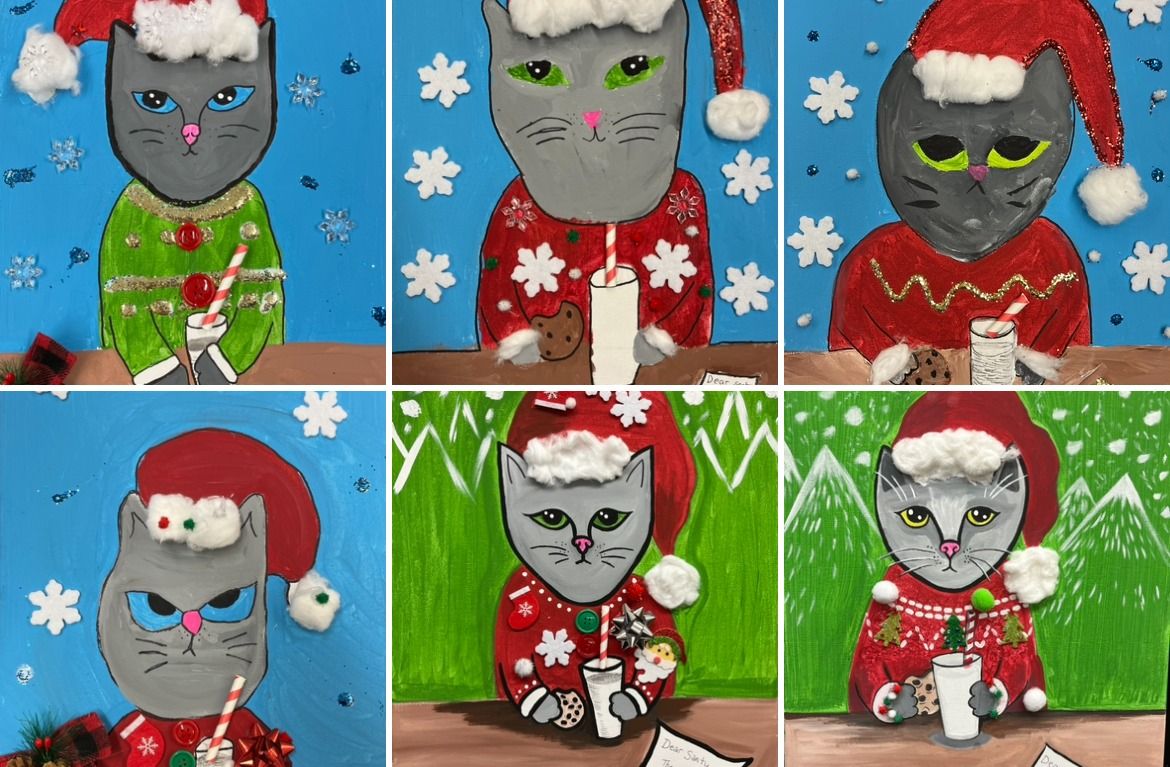 FAMILY-FRIENDLY PAINT DAY (6+ yrs.): "Xmas Kitty"