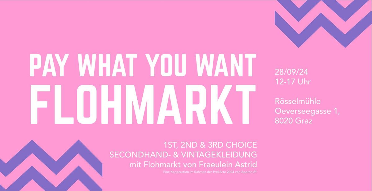 Pay What You Want Flohmarkt mit Fraeulein Astrid