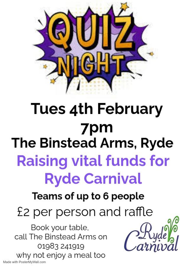 Ryde Carnival Pub Quiz