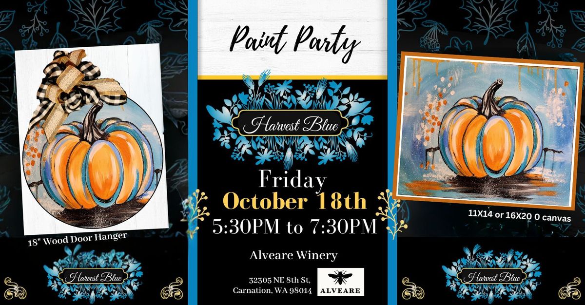 Harvest Blue Paint Party