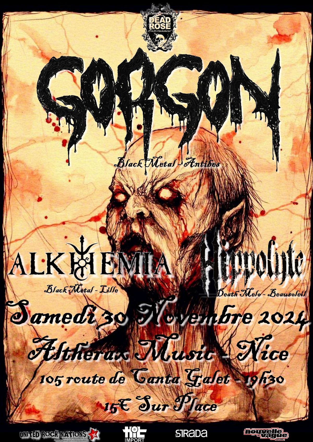 GORGON (Release party nouvel album) + ALKHEMIA + HIPPOLYTE - Altherax - Nice