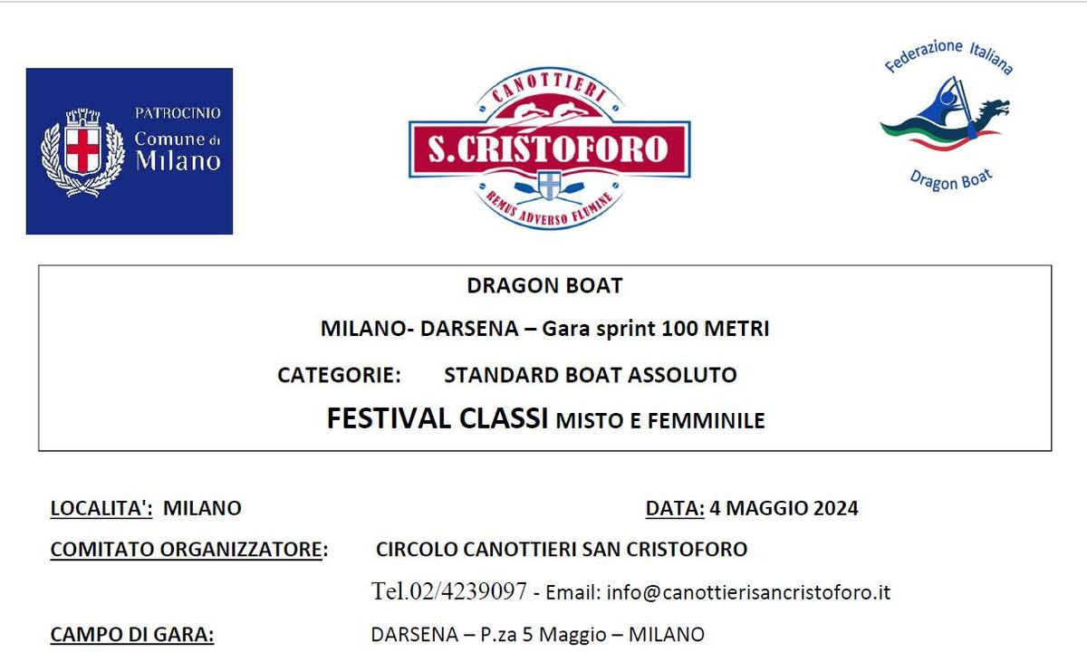 Dragon Boat - Gara Sprint 100 Mt in Darsena Milano 