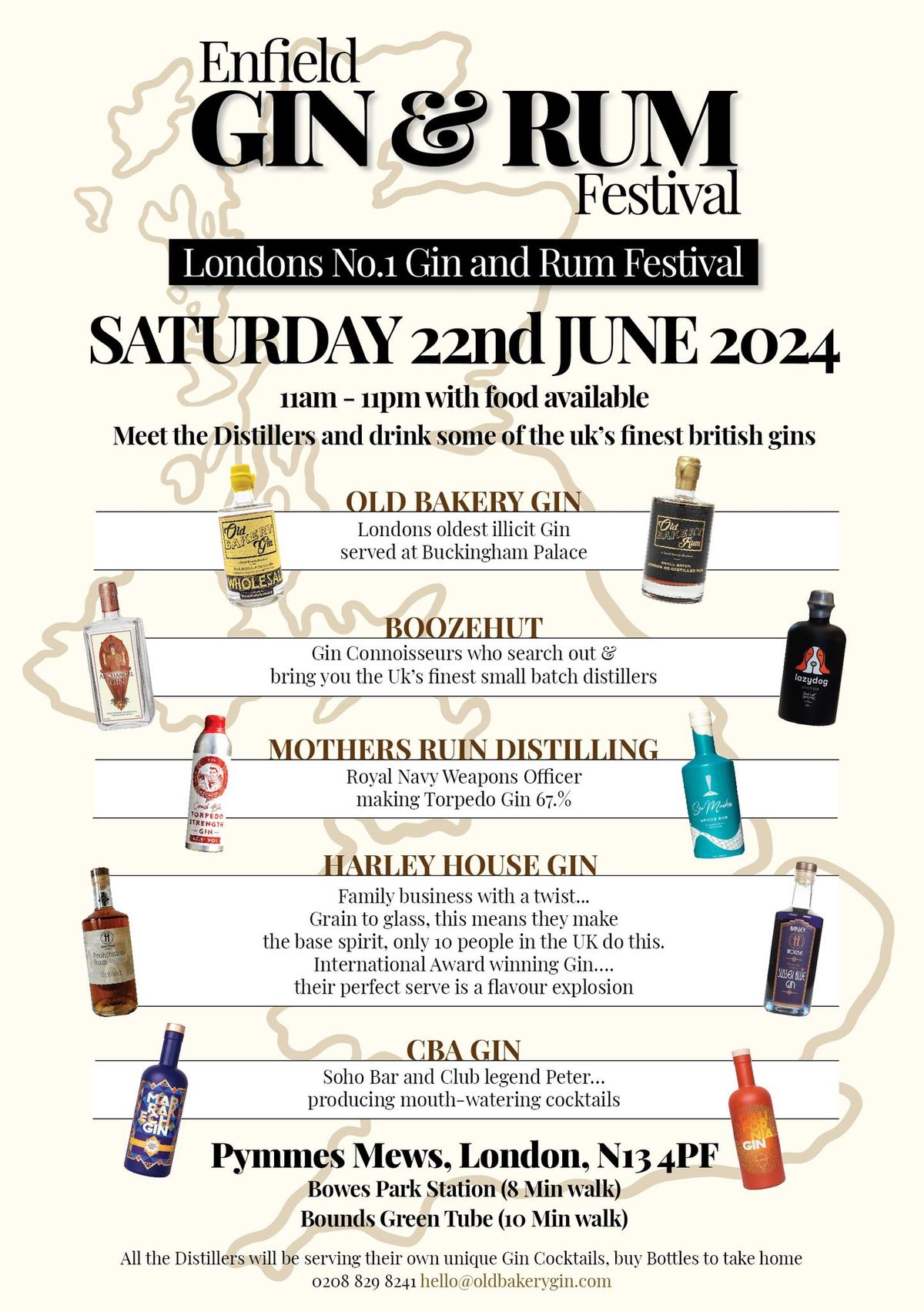 Enfield Gin & Rum Festival 2024 FREE EVENT