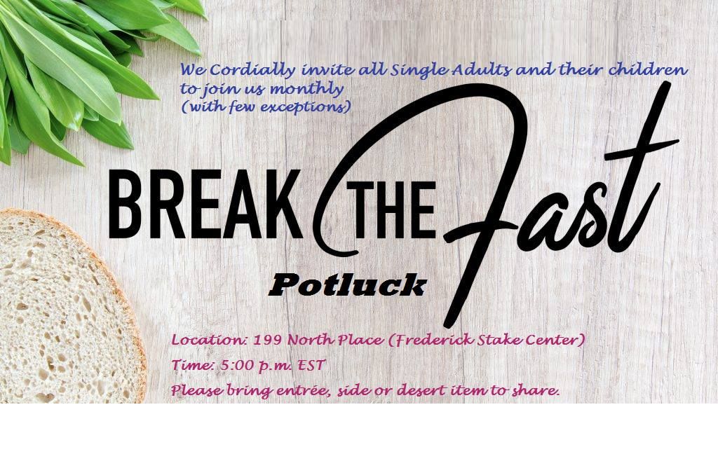 Single Adult Break the Fast Potluck