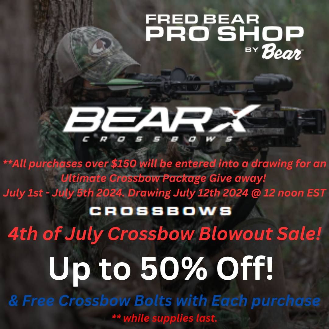 Fred Bear Pro Shop - 4th of July Sale! - Crossbows up to 50% off