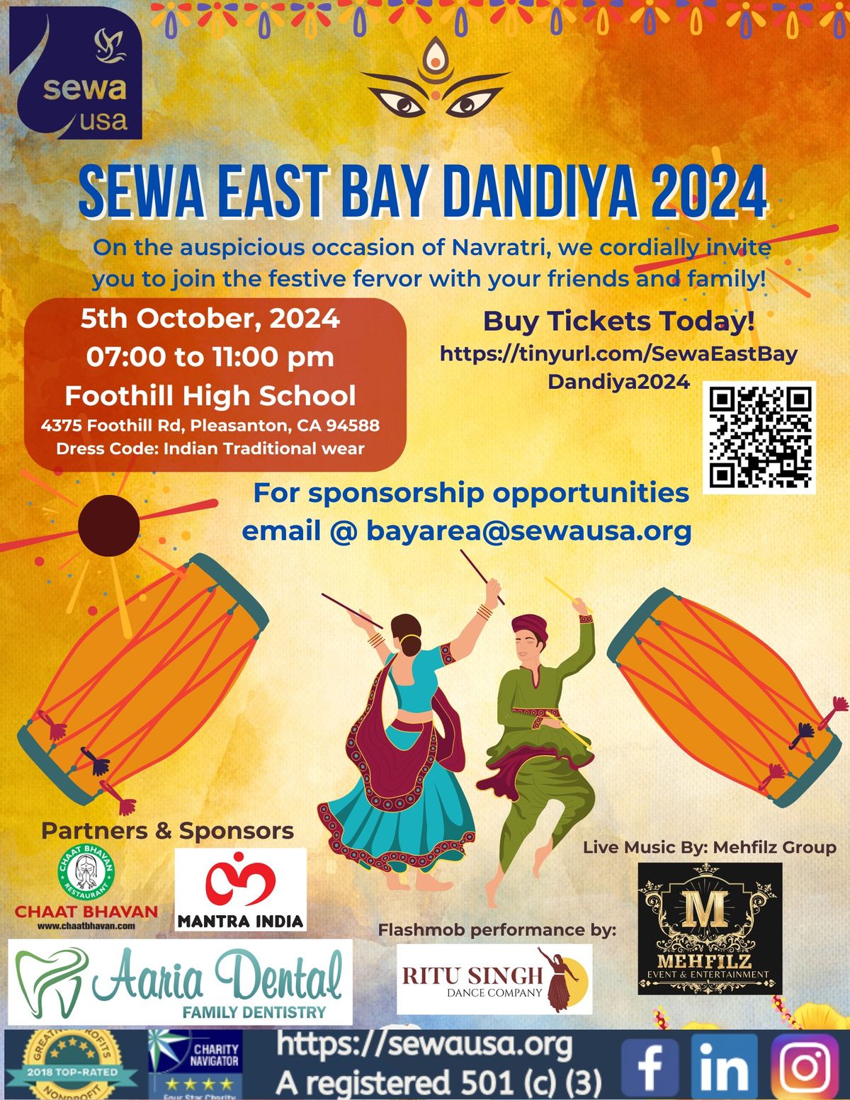 Sewa International - East Bay Dandiya 2024