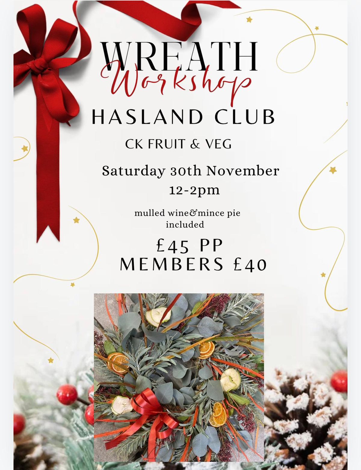 Wreath making workshop