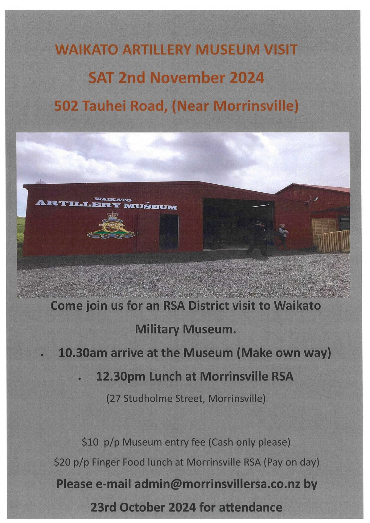 Waikato Artillery Museum Visit