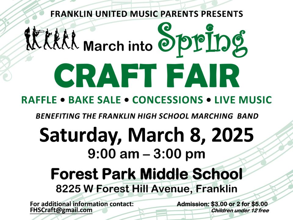 March into Spring Craft Fair 2025 - UMPS - Franklin United Music Parents