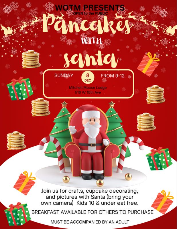 Pancakes with Santa -open to the public 