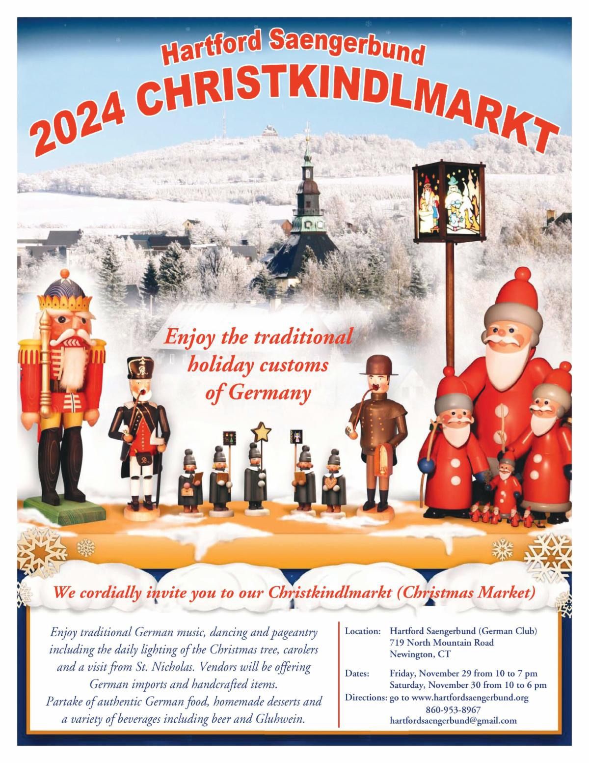 2024 Hartford Saengerbund CHRISTKINDLMARKT \ud83c\udf84\ud83e\udde3\ud83c\udf85\ud83c\udffb\ud83e\udd8c\ud83c\udf84