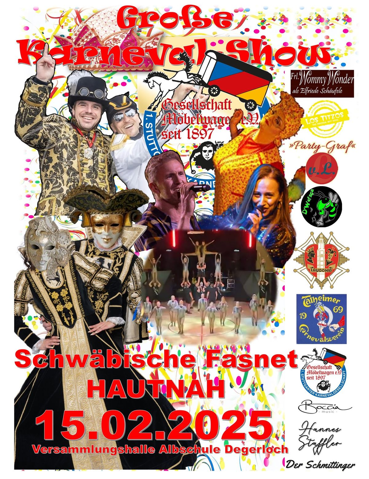 Save the Date - Wir pr\u00e4sentieren - DIE Gro\u00dfe Karneval-Show 2025