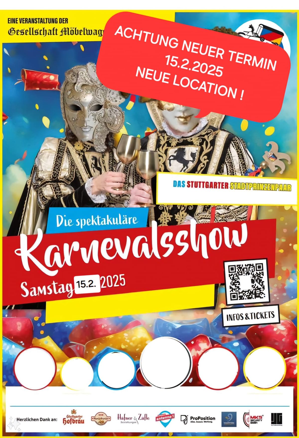 Save the Date - Wir pr\u00e4sentieren - DIE Gro\u00dfe Karneval-Show 2025