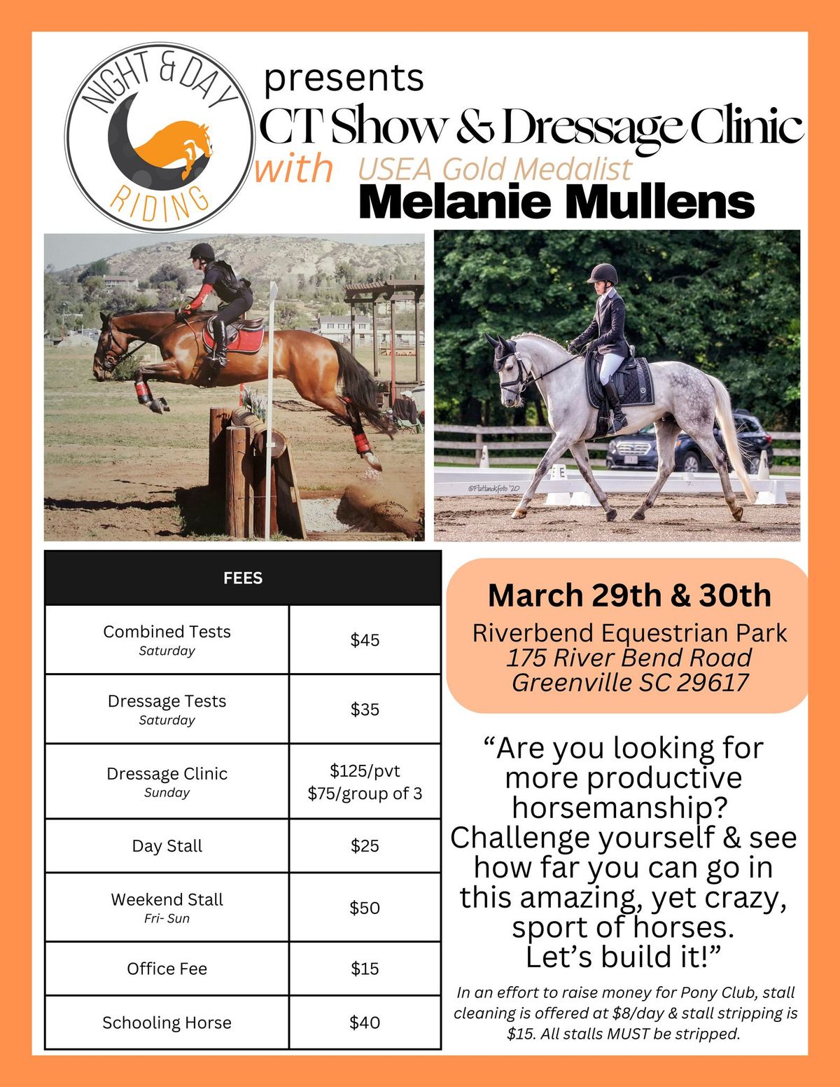 CT Show & Clinic with Melanie Mullens | Riverbend Equestrian Park