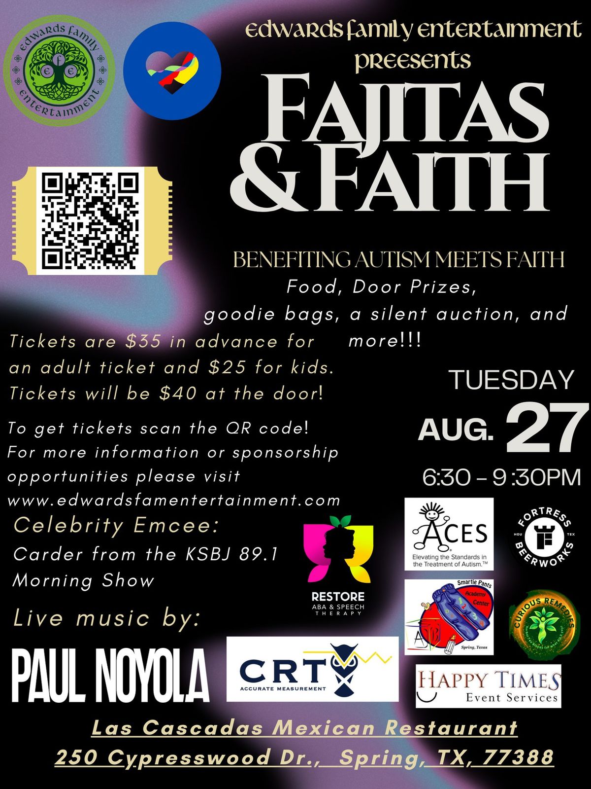 Fajitas & Faith Benefiting Autism Meets Faith