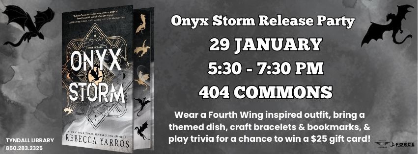 Tyndall Library  Onyx Storm Release Party