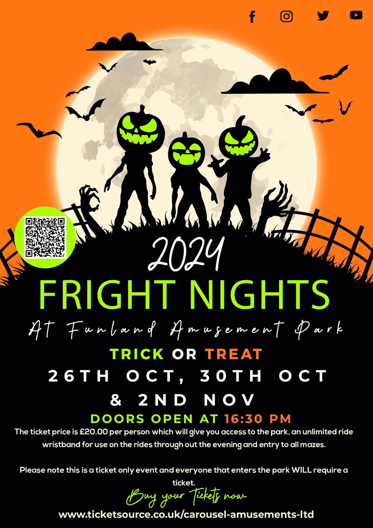 Funland Fright Night Halloween 2024