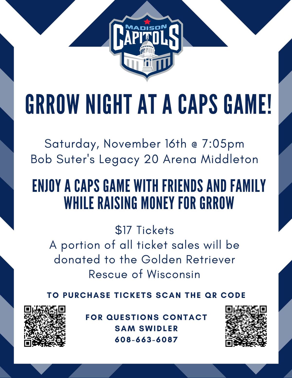 GRRoW Night at Madison Capitols Hockey Game 