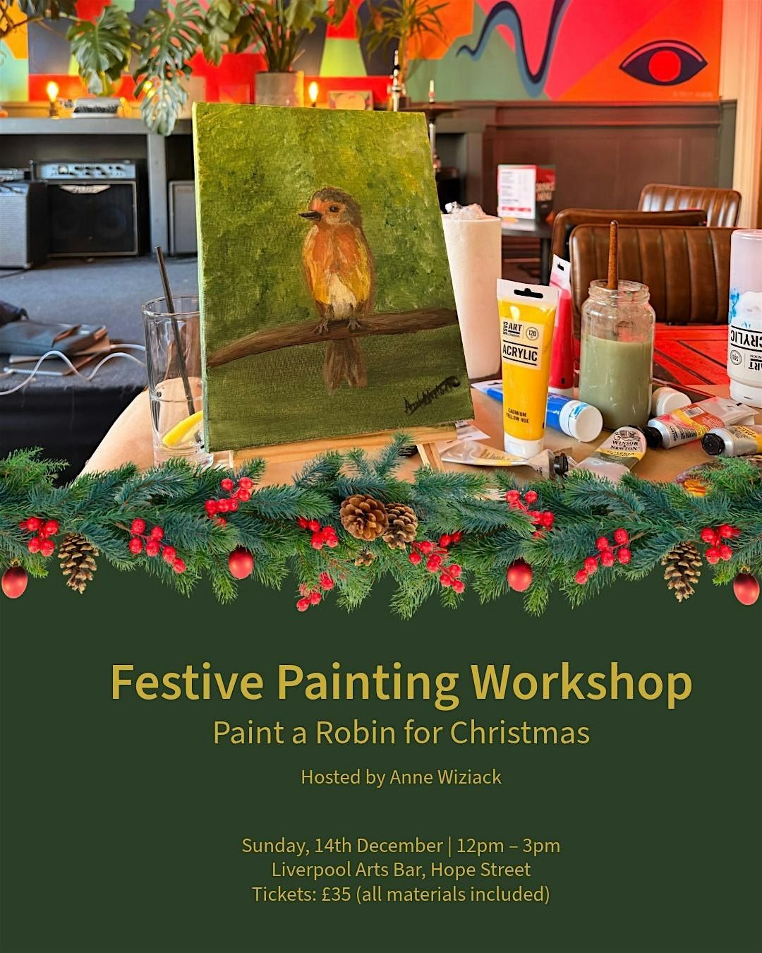Festive Painting Workshop: Paint a Robin for Christmas