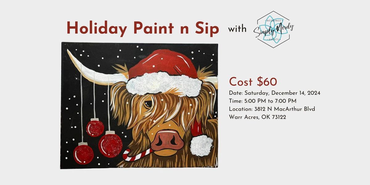 Holiday Cow Paint n Sip