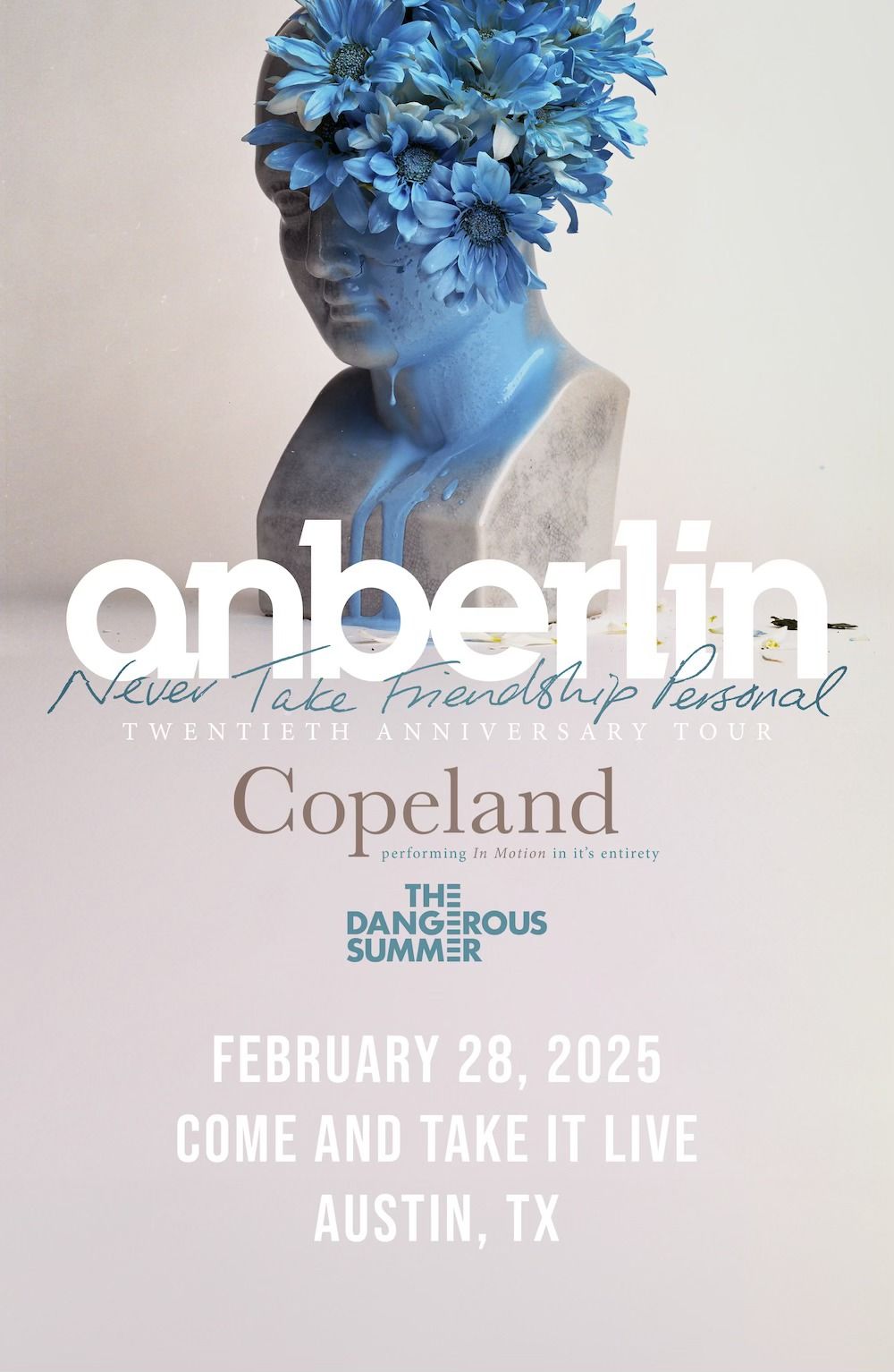 Anberlin: Never Take Friendship Personal 20th Anniversary Tour