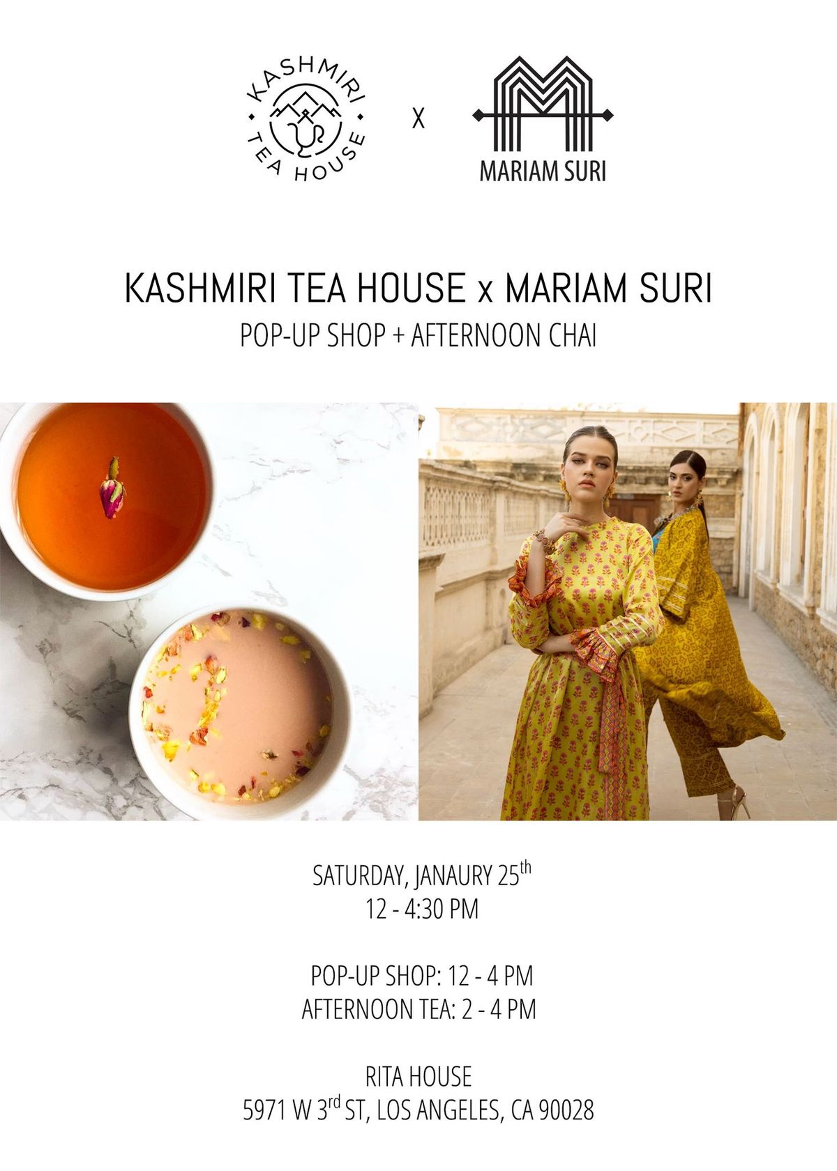 Kashmiri Tea House x Mariam Suri - Pop up Shop + Afternoon Chai